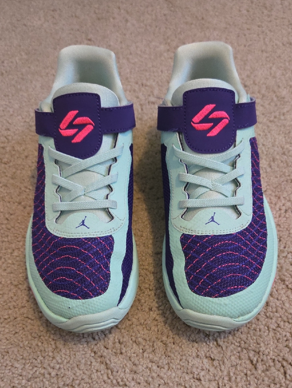 Nike Jordan Luka 1 "Easter" Shoes In Mint Foam Color Way Kids Sneakers Size 2.5